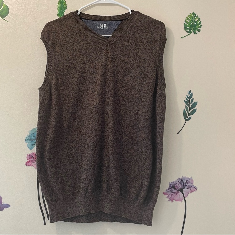 Simons Le 31 Merino Wool Brown Vest, size XL